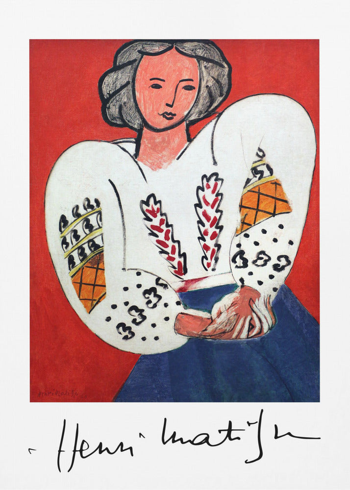 Wall art d'Henri Matisse, La Camicetta Romena, 1940