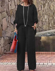 Women's Cotton Linen Gradient Two-Piece Set – Casual Summer Outfit (S–5XL, 11 Colors)