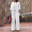 Women's Cotton Linen Gradient Two-Piece Set – Casual Summer Outfit (S–5XL, 11 Colors)