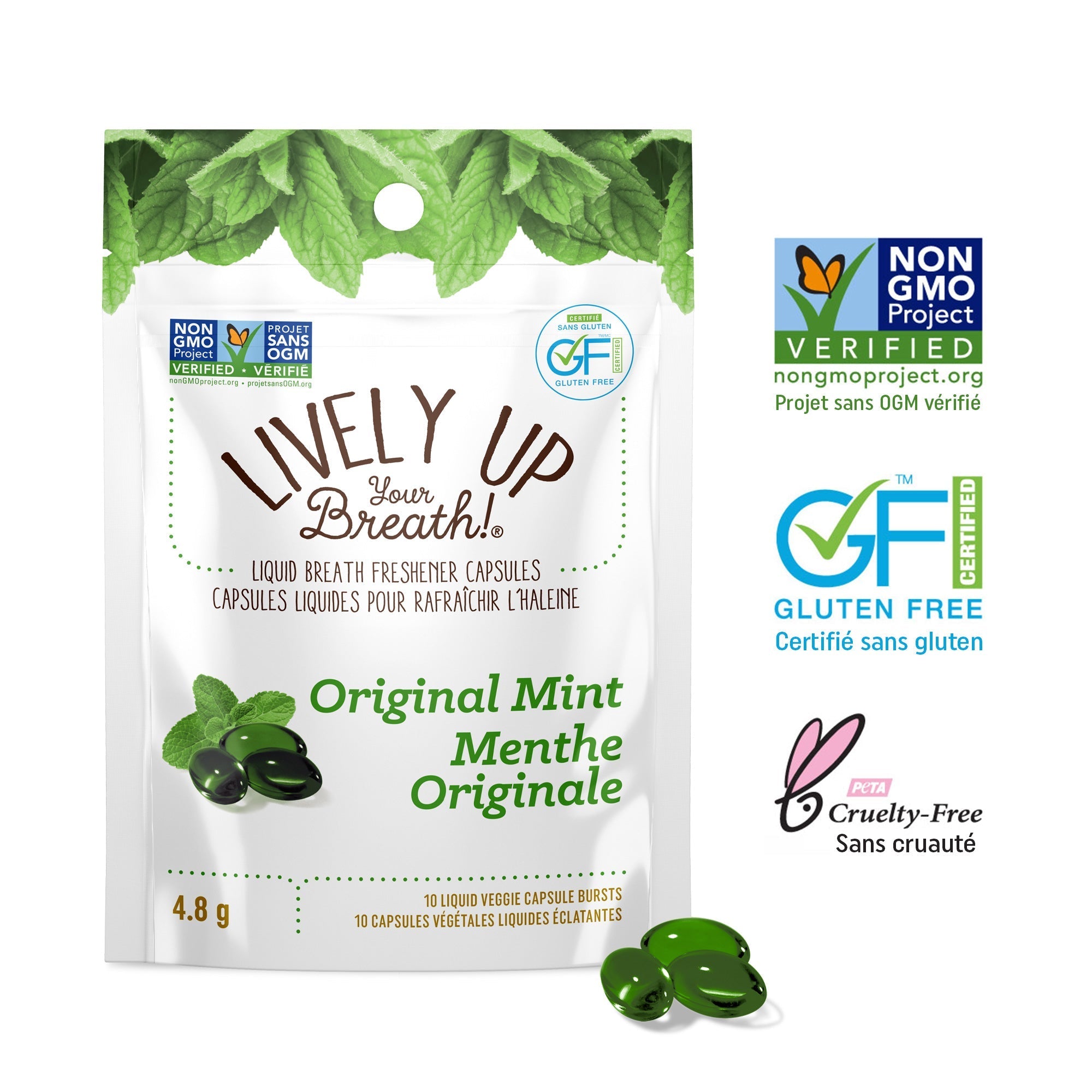 Lively Up Your Breath - Original Mint Chew, 12/display - Lively Up Your Breath