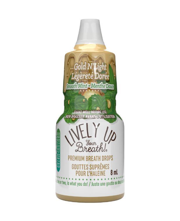 Lively Up Your Breath - Gold N'light Mint drops, 12/display - Lively Up Your Breath