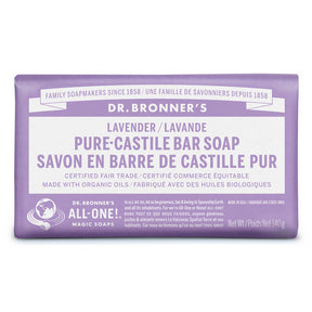 Dr. Bronner's Magic Soap - Lavender Pure-Castile Bar Soap (140g)