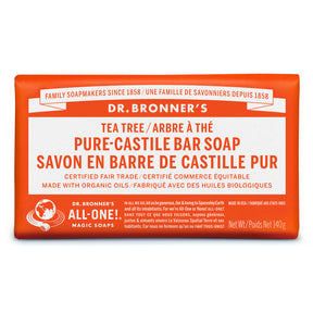 Dr. Bronner's Magic Soap - Tea Tree Pure-Castile Bar Soap (140g)
