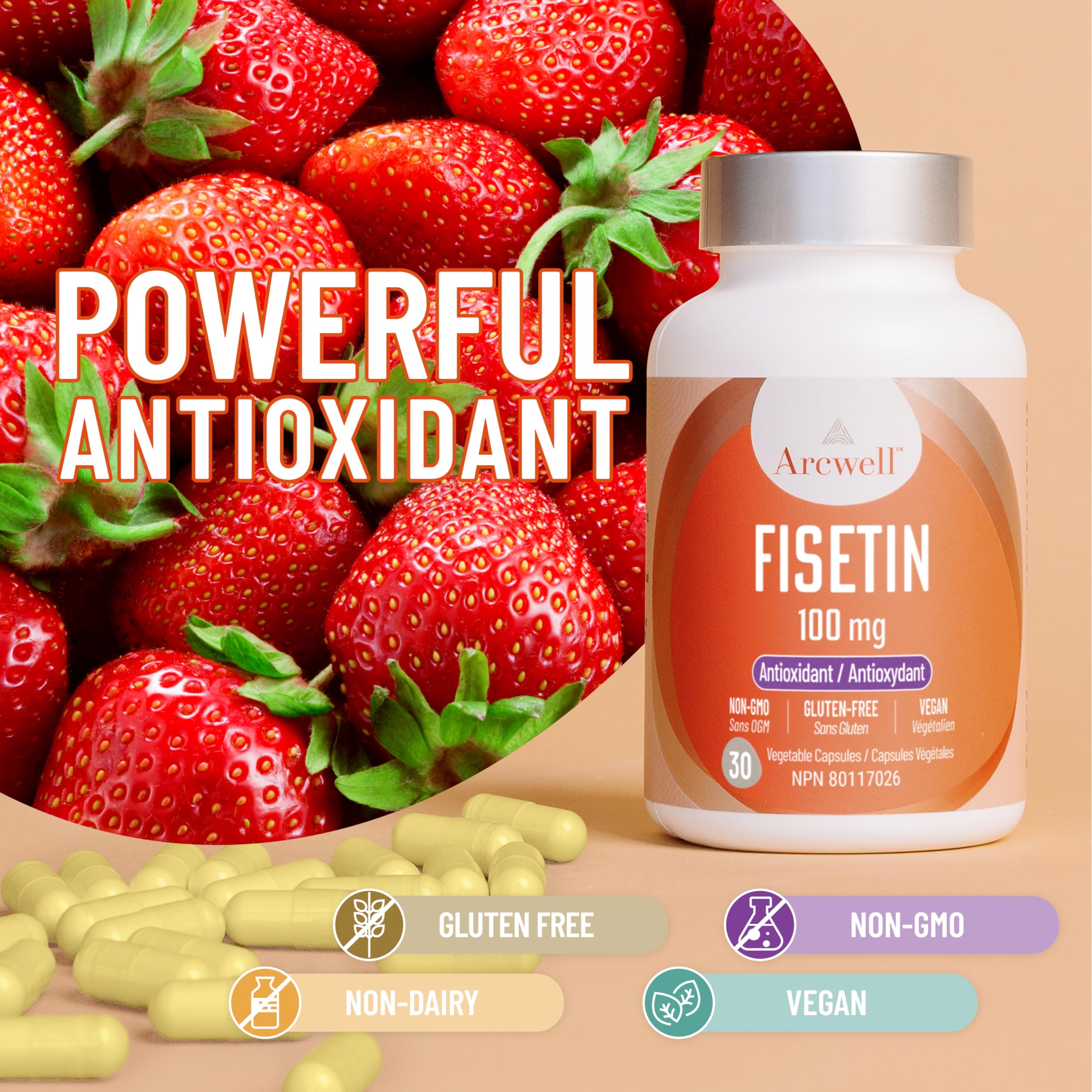 Arcwell - Fisetin, 100mg/30caps