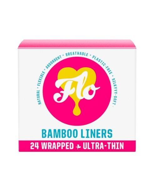 Here We Flo - Flo Bamboo Daily Liners, 24 Wrapped