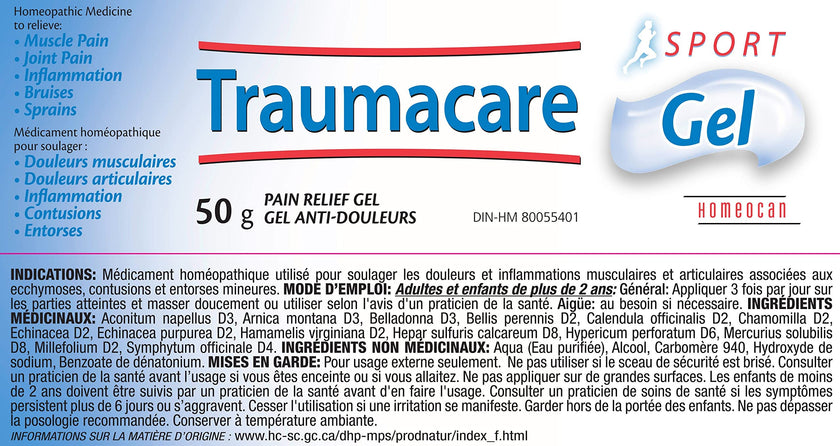 Homeocan - Traumacare Sports Gel 50g