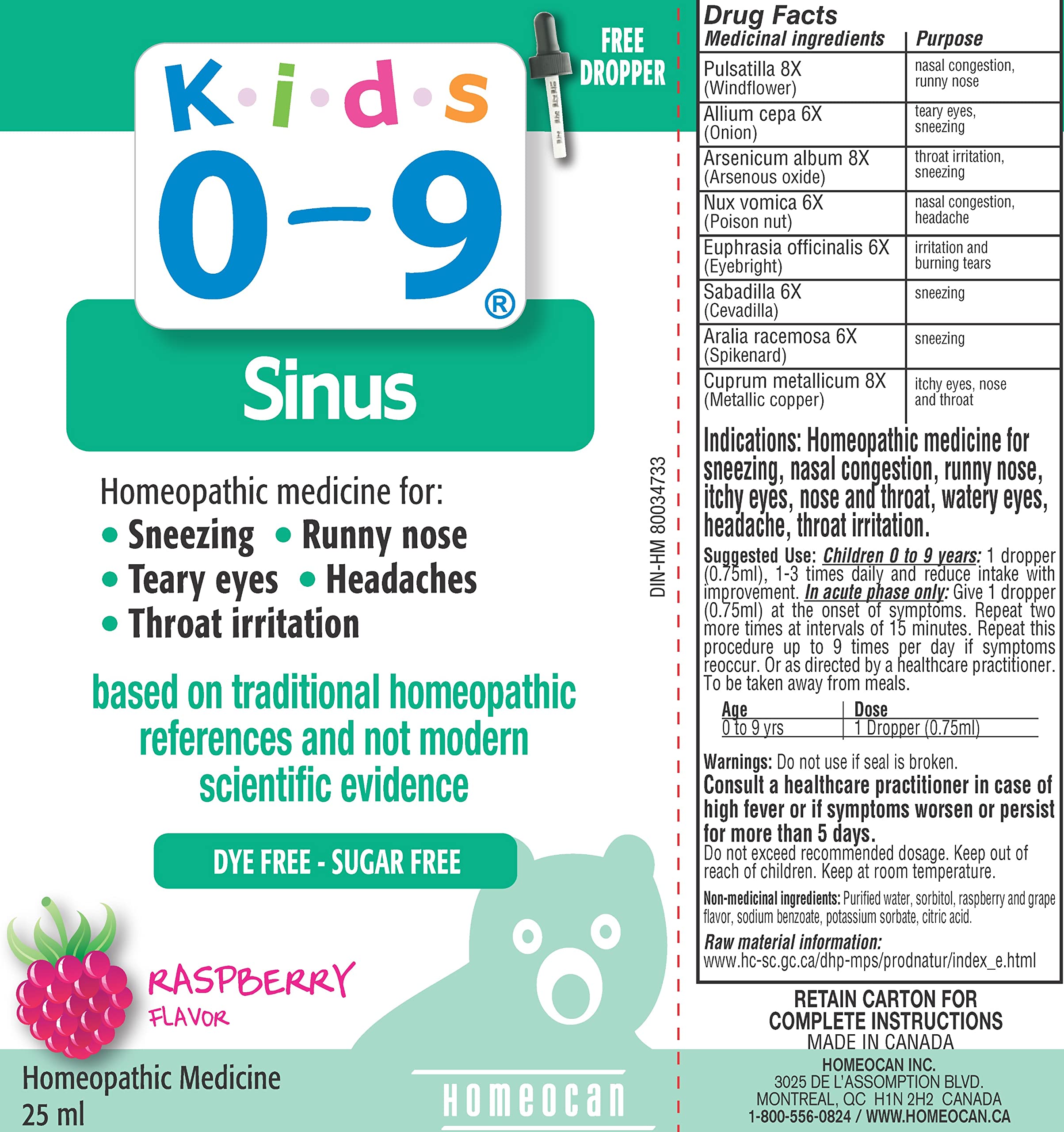 Homeocan - Kids 0-9 Sinus-All-In-One 25ml