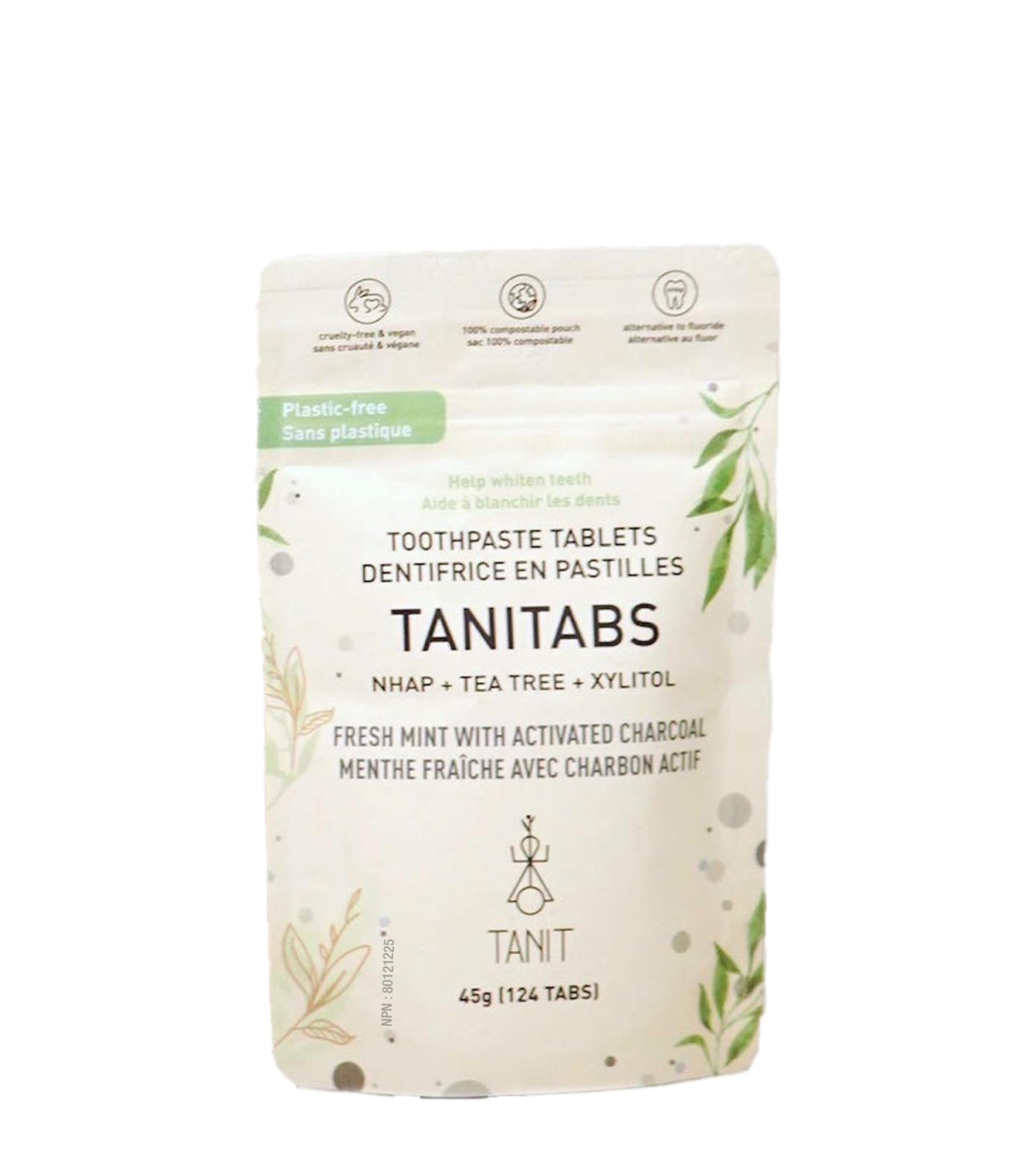 Tanit - Toothpste Tab., Frsh Mint W/Char (124tab Pch)
