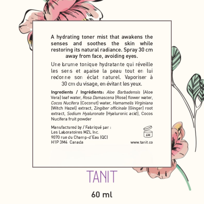 Tanit - Rose Water Hydrating Mist Toner (60ml)