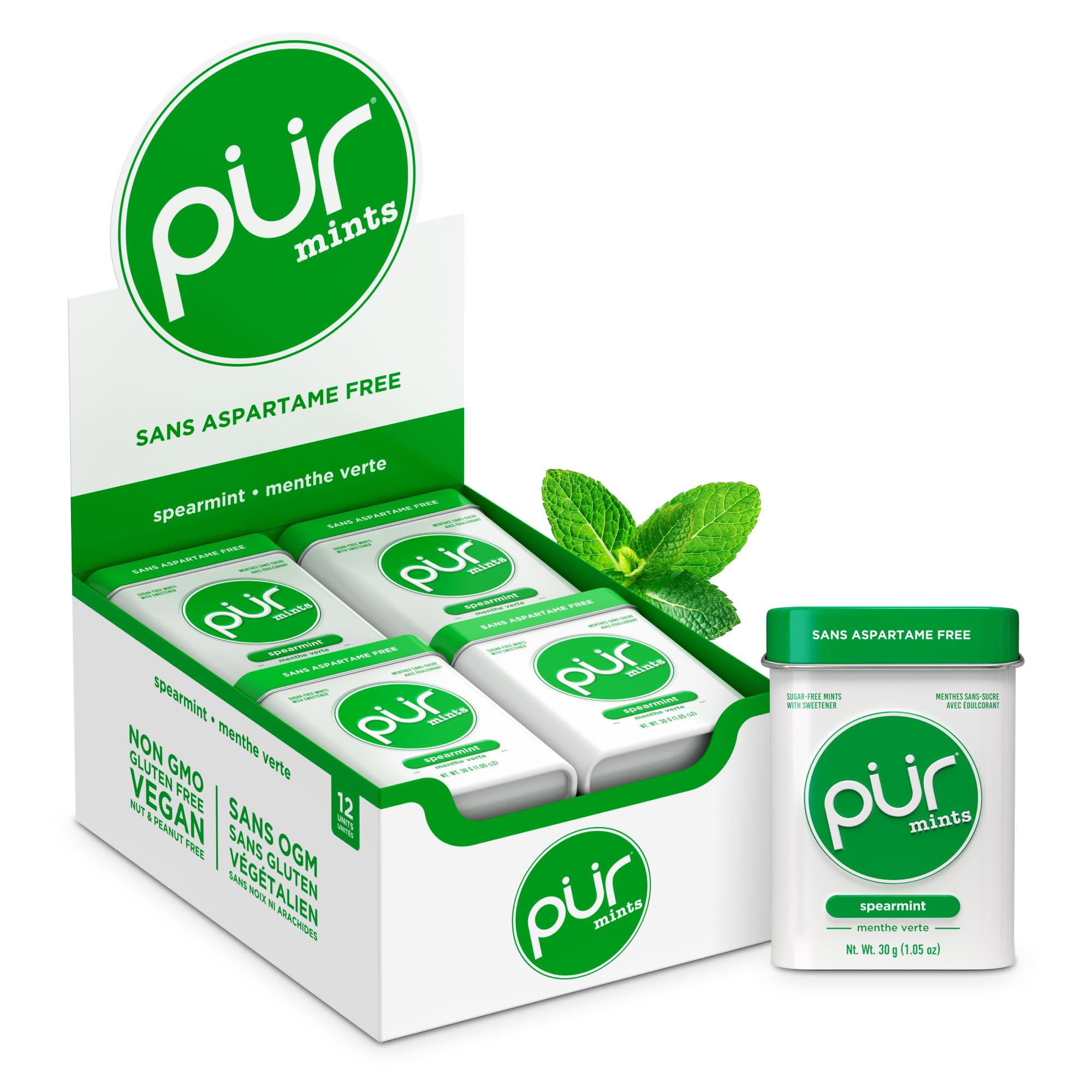 The Pur Company - Mints-Spearmint (30ct,12/tray)