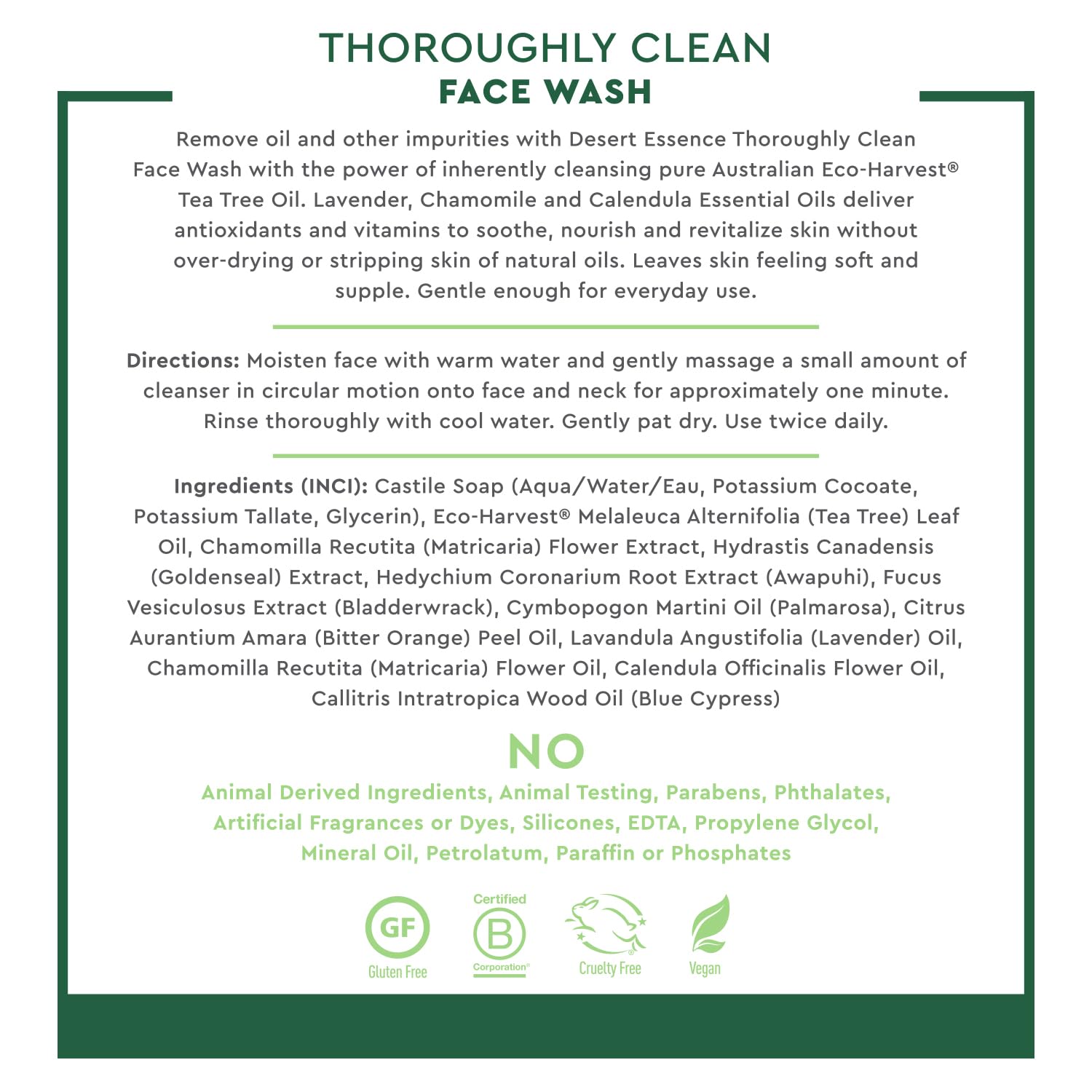 Desert Essence - Thoroughly Clean Face Wash - Refill (946ml)