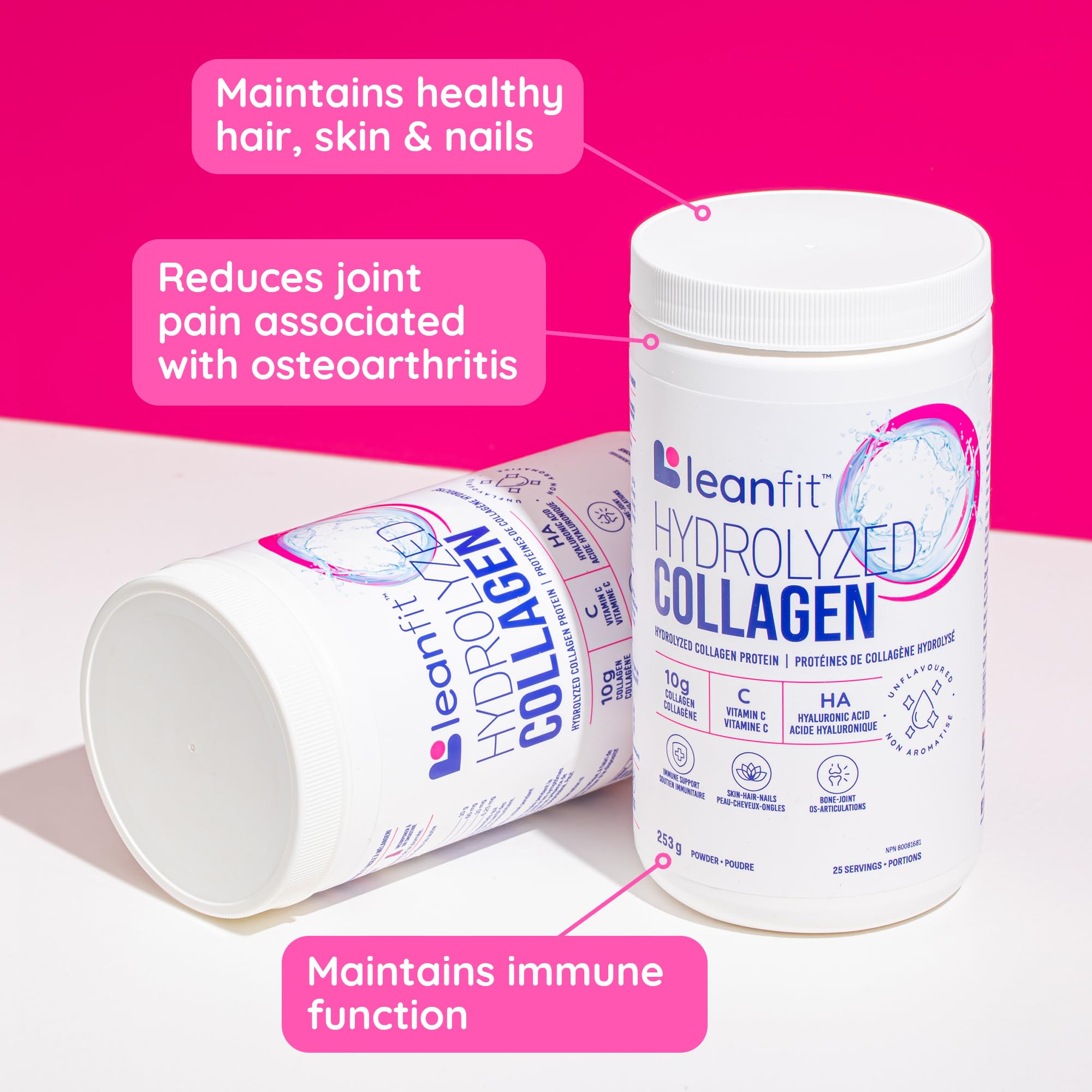 LeanFit - Hydrolyzed Collagen - Unflavoured (253g)