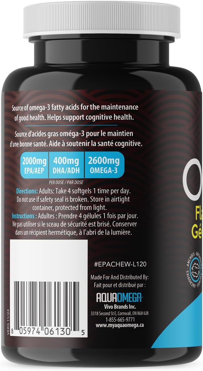 AquaOmega - High EPA Chewable Softgels Orange (120sg)