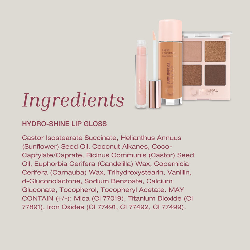 Mineral Fusion Natural Brands - Hydro-shine Lip Gloss Monaco (5ml)
