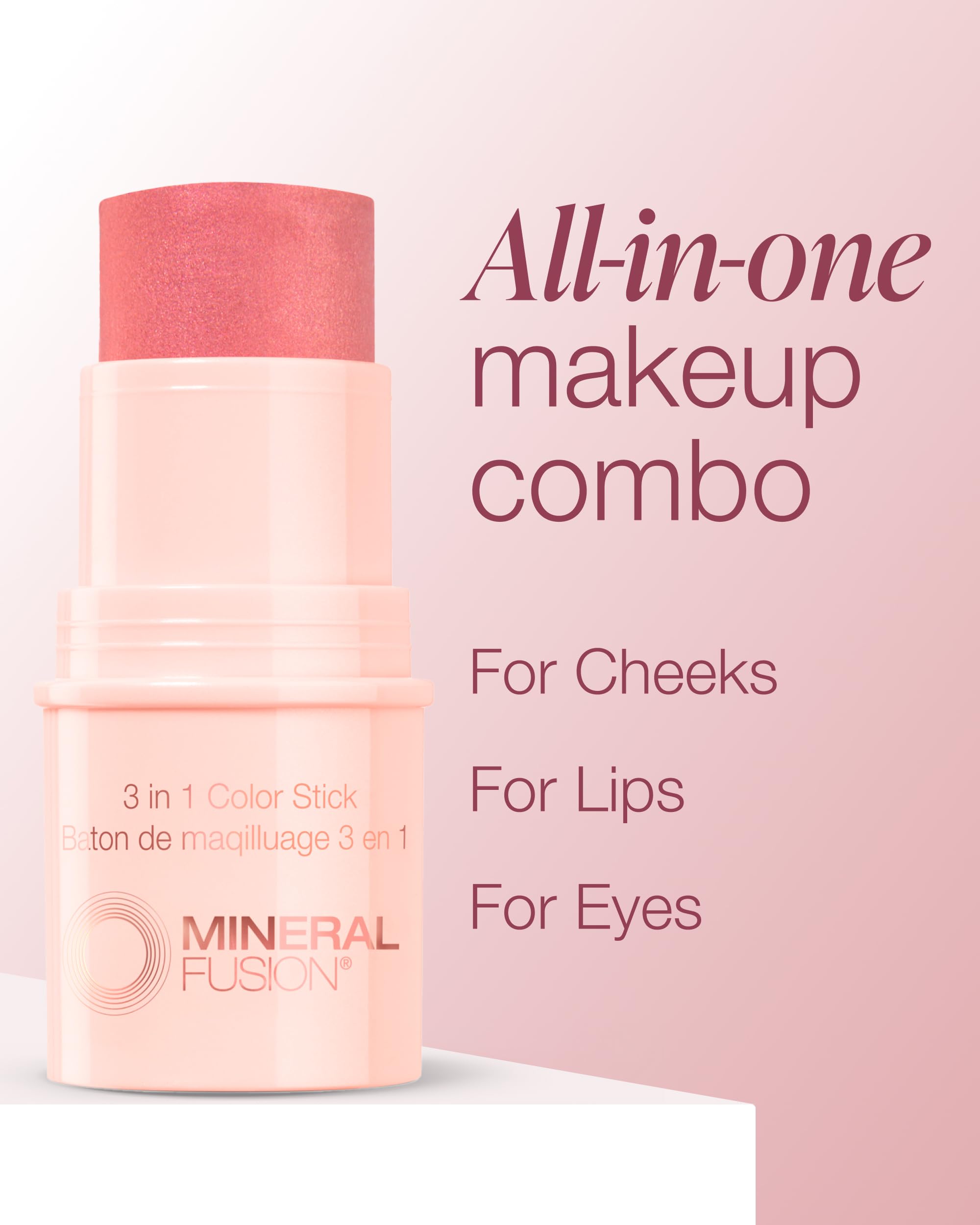 Mineral Fusion Natural Brands - 3-In-1 Color Stick Rosette (4.5g)