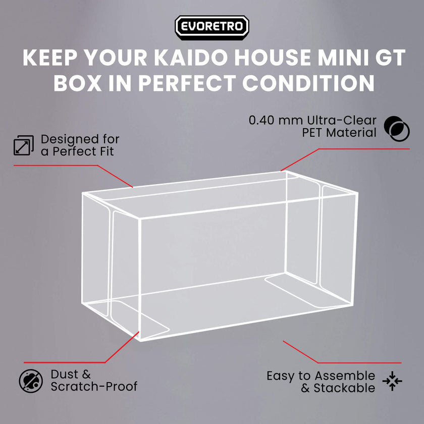 10x EVORETRO PET Box Protectors for Kaido House Mini GT 1:64 Diecast