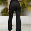 PU Loose Trousers Motorcycle Leather Straight Wide Leg Leather Pants Women