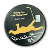 BOBBY ORR “THE FLYING GOAL” SIGNED PUCK – MAY 10, 1970 COMMEMORATIVE – BOSTON BRUINS LEGEND,  - GNR COA – ICONIC NHL MOMENT COLLECTIBLE