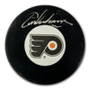 ERIC LINDROS AUTOGRAPHED PHILADELPHIA FLYERS PUCK – OFFICIAL NHL COLLECTIBLE LARGE LOGO