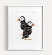 Puffin Watercolor Painting