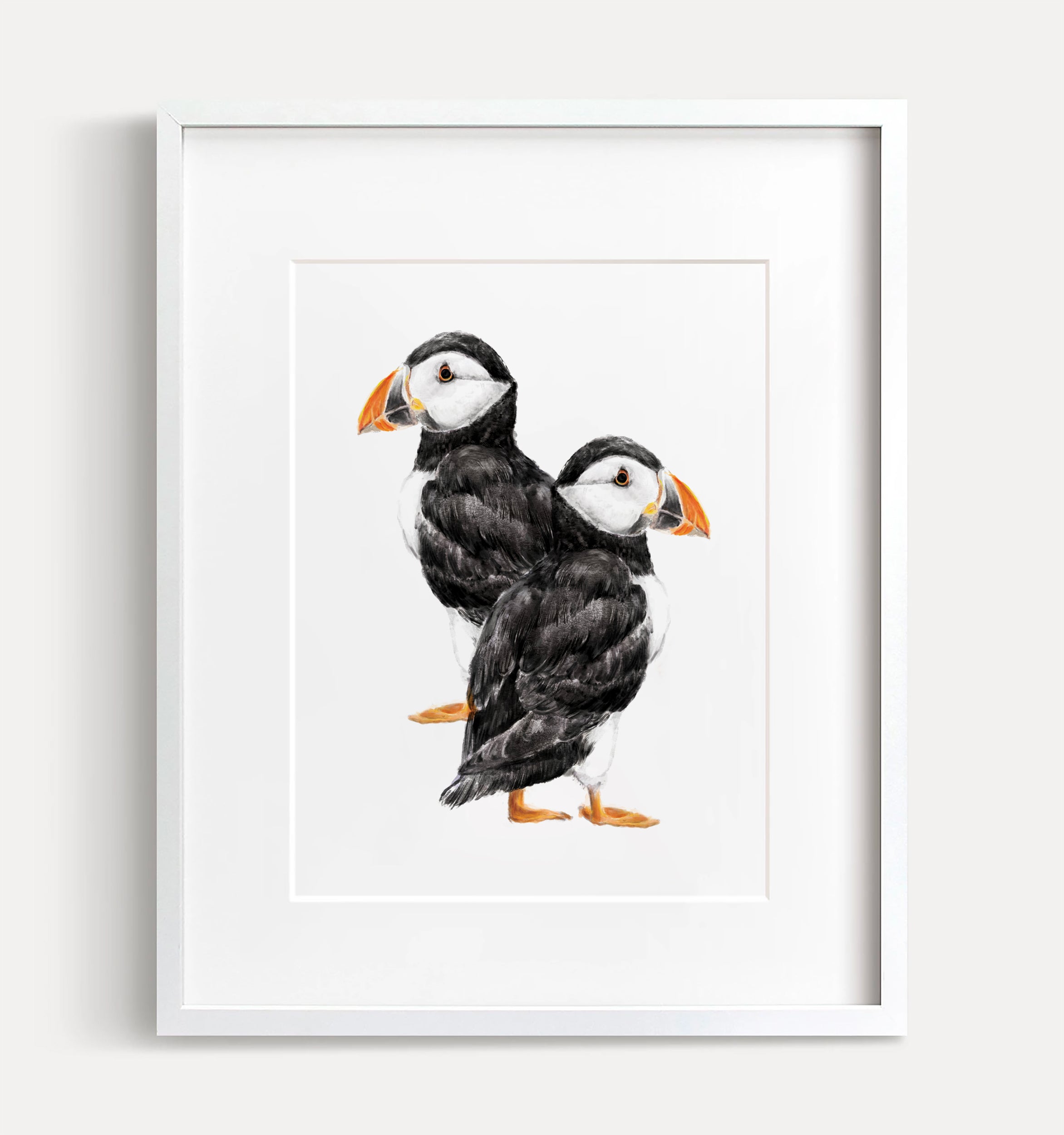 Puffin Watercolor Painting