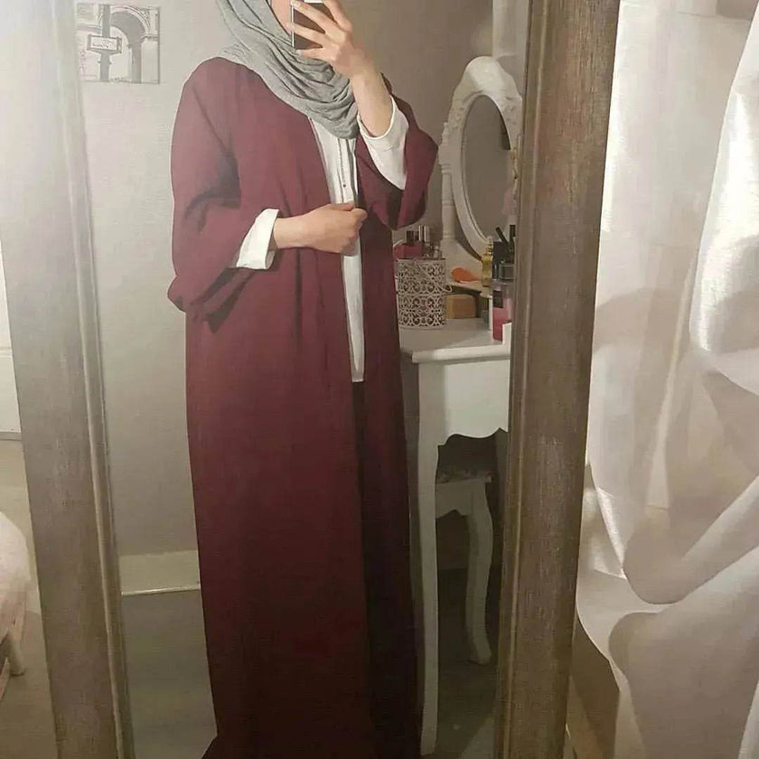 Pure Color Cardigan Spot Middle East Cardigan Dubai Robe