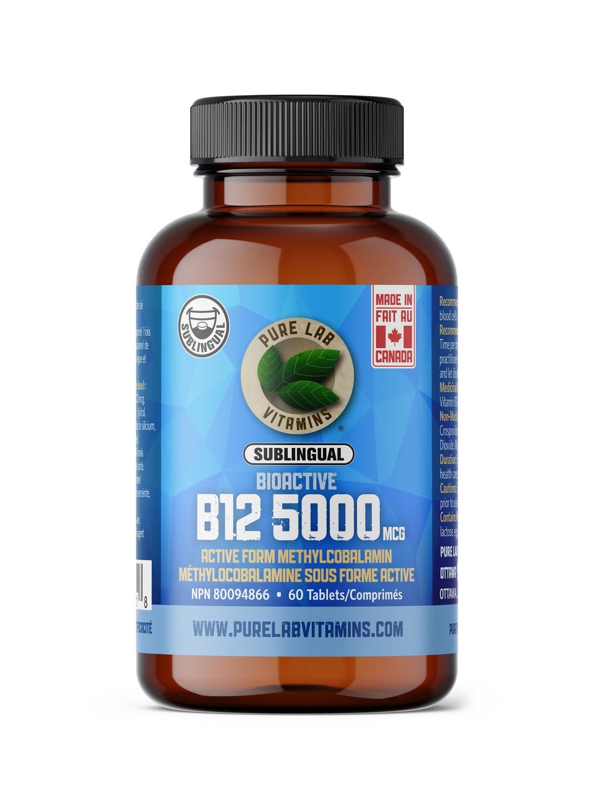B12 5000 mcg 60 Sublingual Tablets