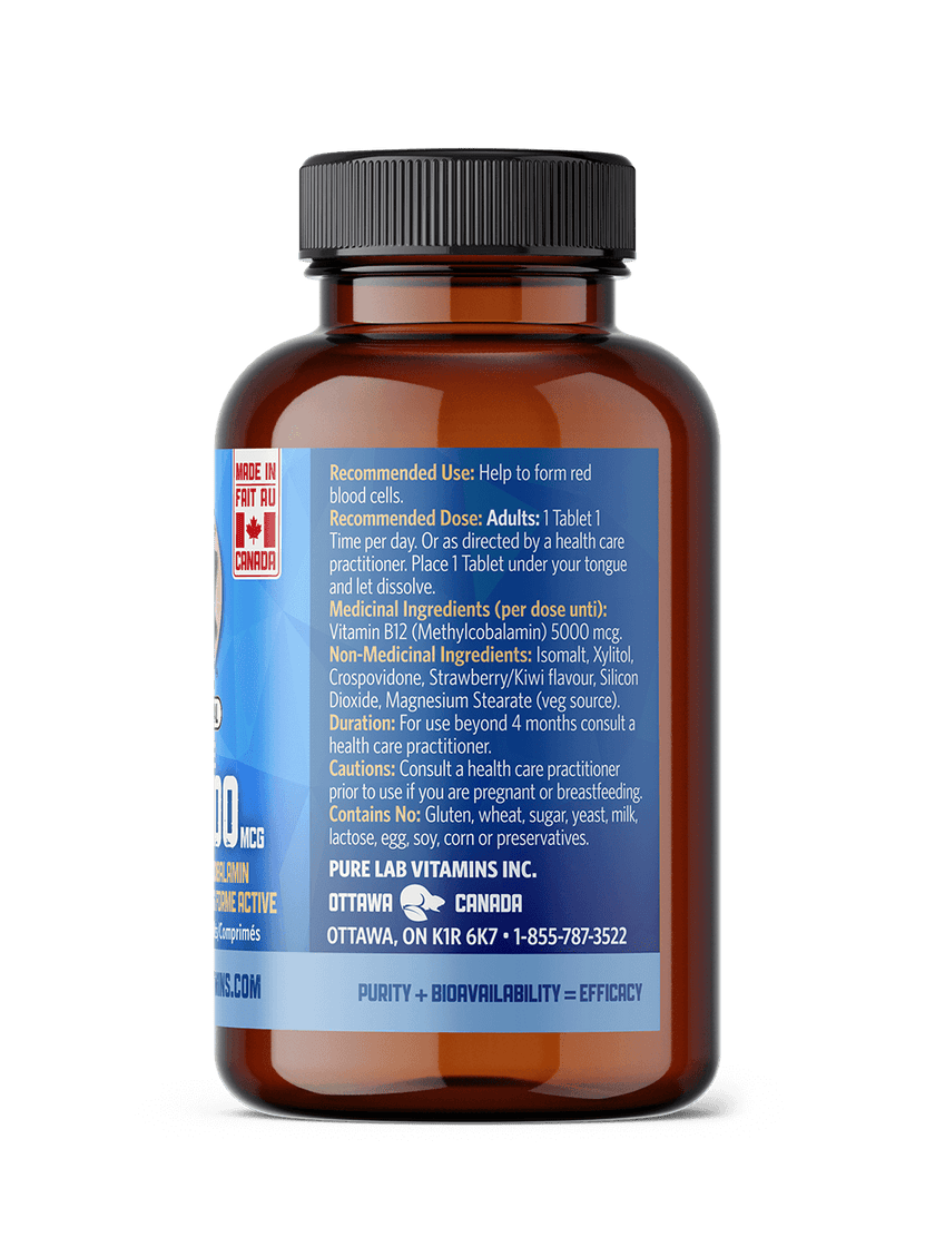 B12 5000 mcg 60 Sublingual Tablets