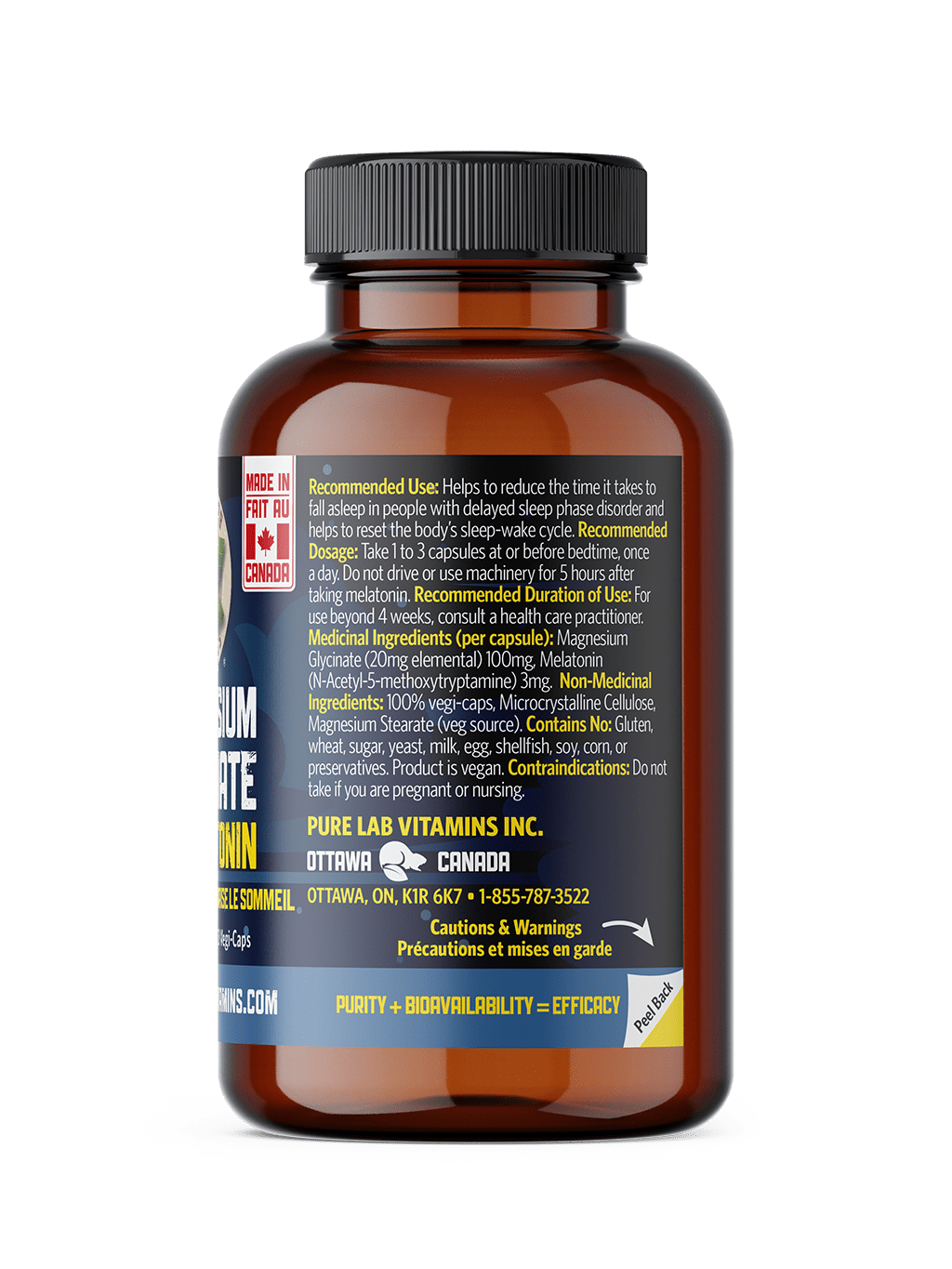 Magnesium Glycinate with Melatonin 90 Vegi-Caps