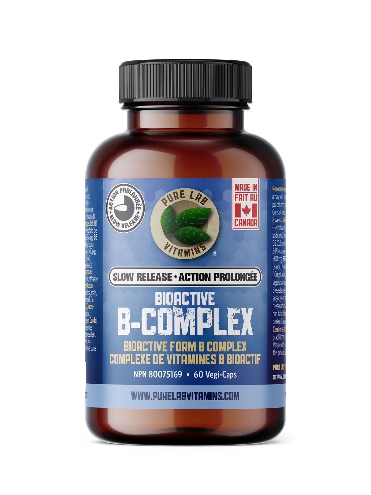 B-Complex Slow Release 60 Vegi-Caps