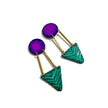 Black & Gold Art Deco Earrings Handmade- 