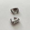 Pyramid Hoops- Small Silver