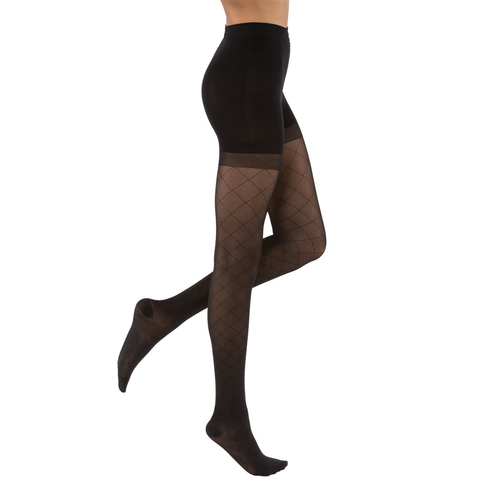 JOBST UltraSheer Diamond Pattern Compression Stockings 20-30 mmHg Waist High Closed Toe