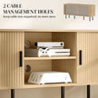 Darcy TV Stand with Storage Shelves and Cabinets for TVs up to 55 Inches-Oak Tone