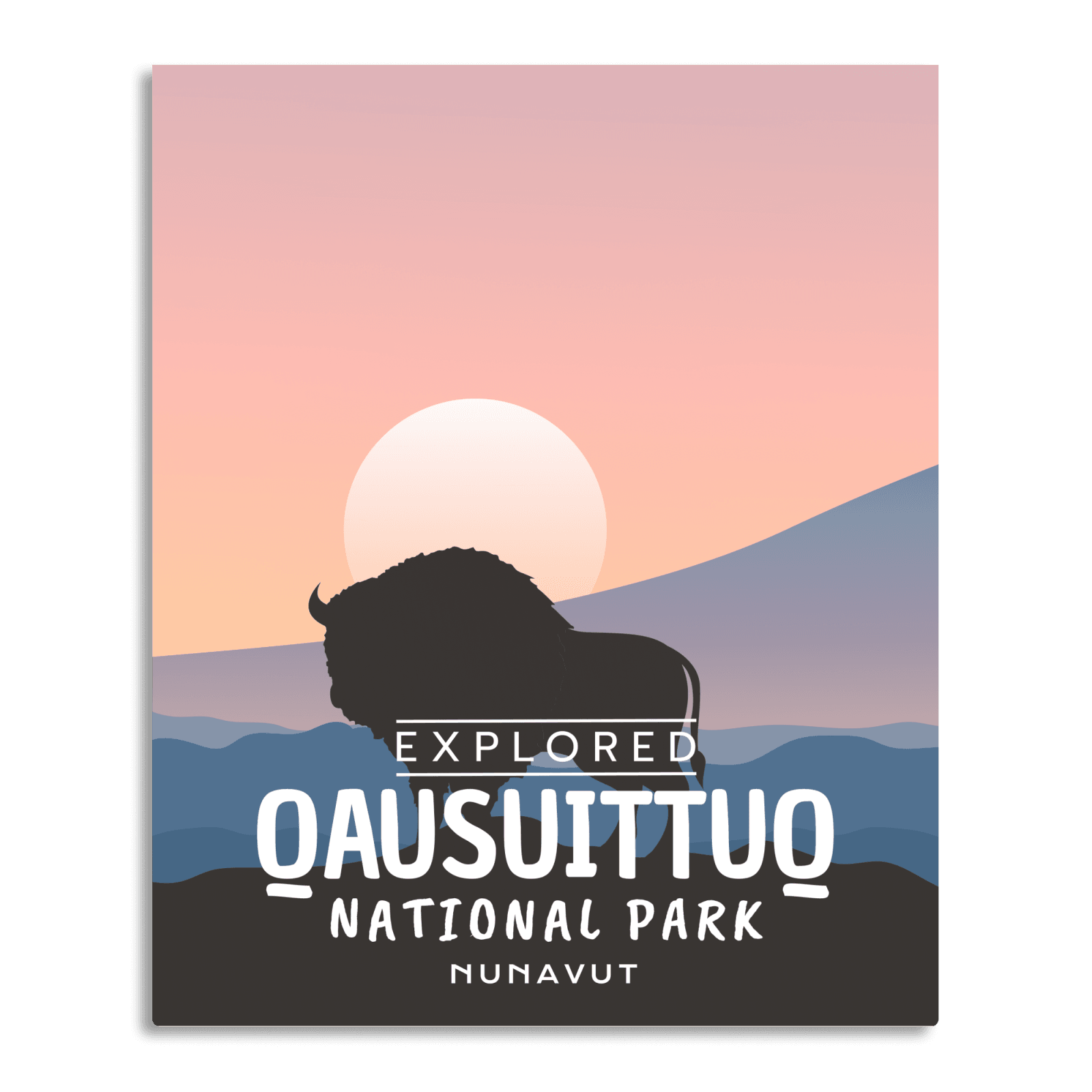 Qausuittuq National Park 'Explored' Poster, Canada Parks