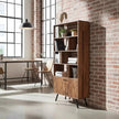 Étagère Mid-Century en bois d'Acacia avec 2 portes
