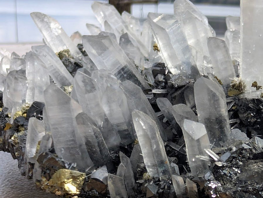 Quartz and Pyrite on Sphalerite – Krushkov Dolming, Madan, Bulgaria