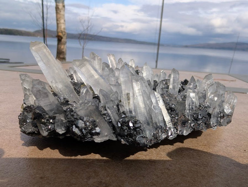 Quartz and Pyrite on Sphalerite – Krushkov Dolming, Madan, Bulgaria