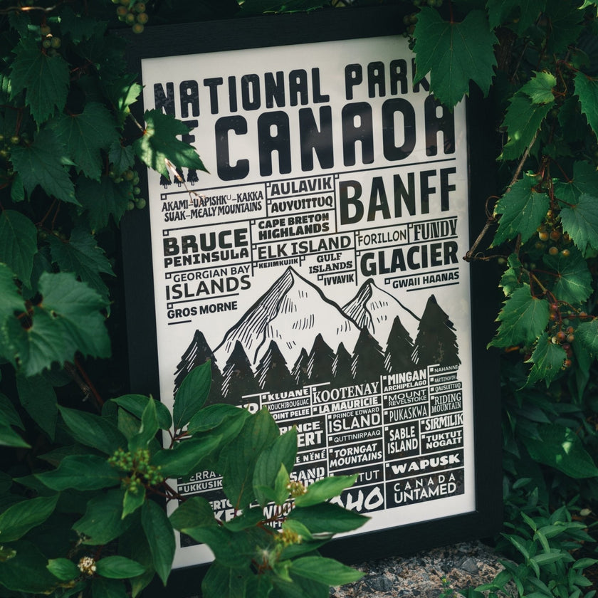 Quebec National Parks Checklist Poster, Canada Parks