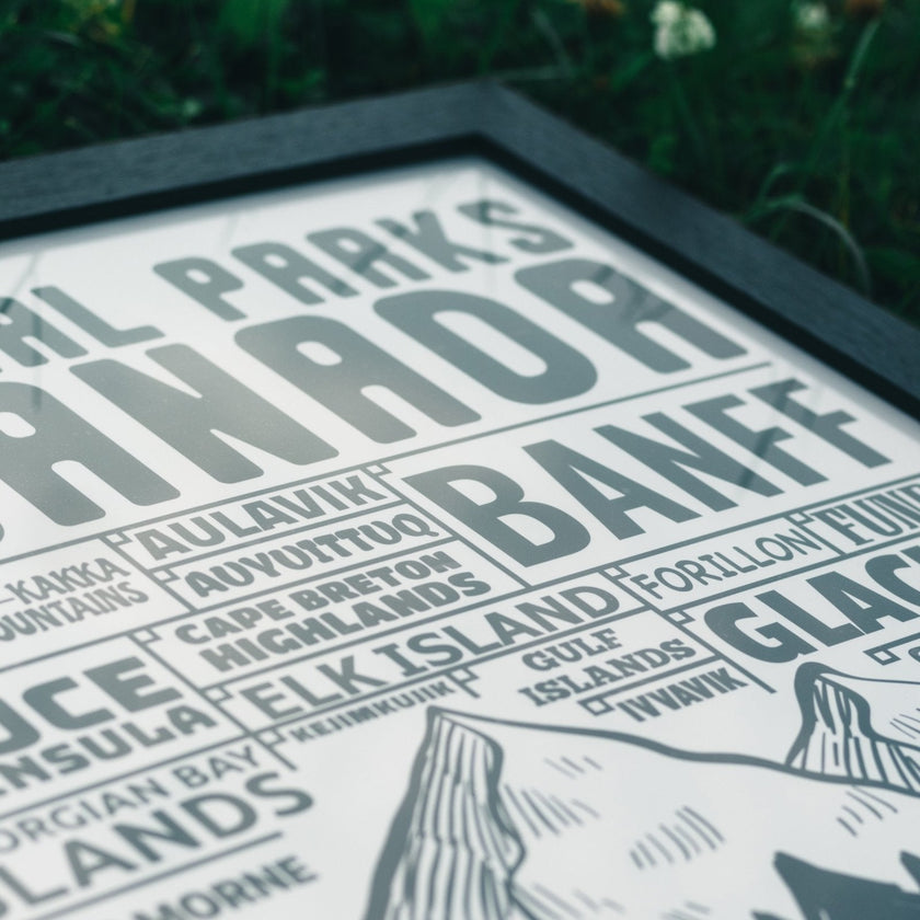 Quebec National Parks Checklist Poster, Canada Parks