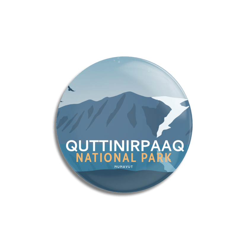 Quttinirpaaq National Park of Canada Pinback Button, Canada Parks
