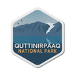 Quttinirpaaq National Park of Canada Waterproof Vinyl Sticker, Canada Parks