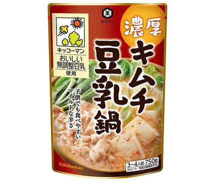 Kikkoman Rich Kimchi Soy Milk Hotpot 750g x 12 bags [Shipped in Japan]