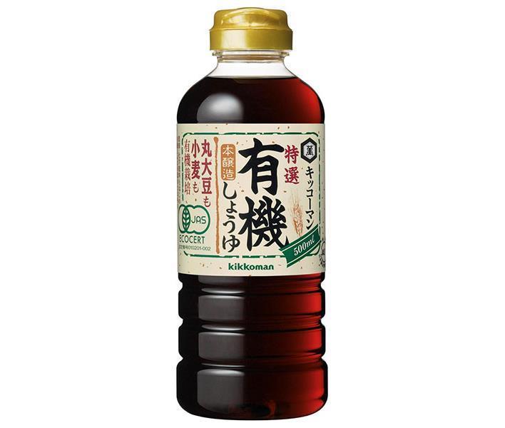Kikkoman Specialty Organic Soy Sauce 500ml PET bottles x 12 bottles [Shipped in Japan]