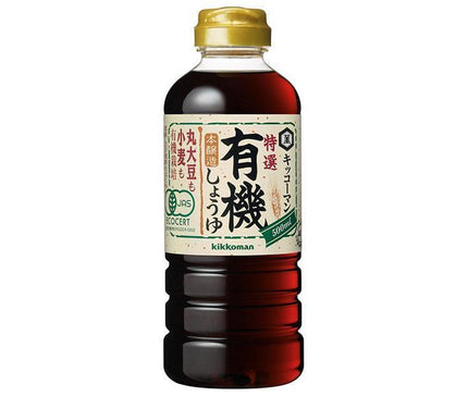 Kikkoman Specialty Organic Soy Sauce 500ml PET bottles x 12 bottles [Shipped in Japan]