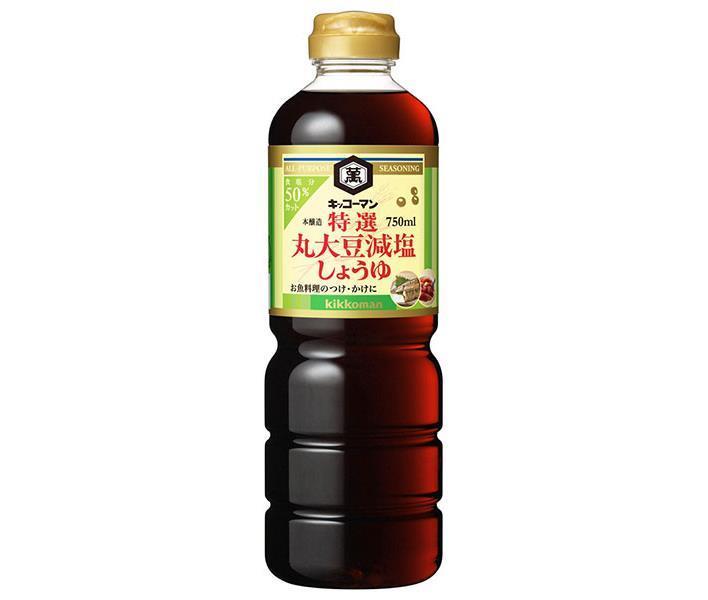 Kikkoman special selection whole soybean low-salt soy sauce 750ml plastic bottles x 6 bottles [shipped in Japan]