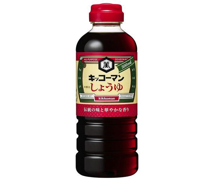 Kikkoman Koikuchi Soy Sauce 500ml plastic bottle x 12 bottles [shipped in Japan]
