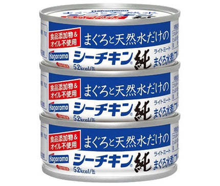 Hagoromo Foods Sea Chicken Jun made with only tuna and natural water (70g x 3 cans) x 24 pieces [Shipped in Japan]