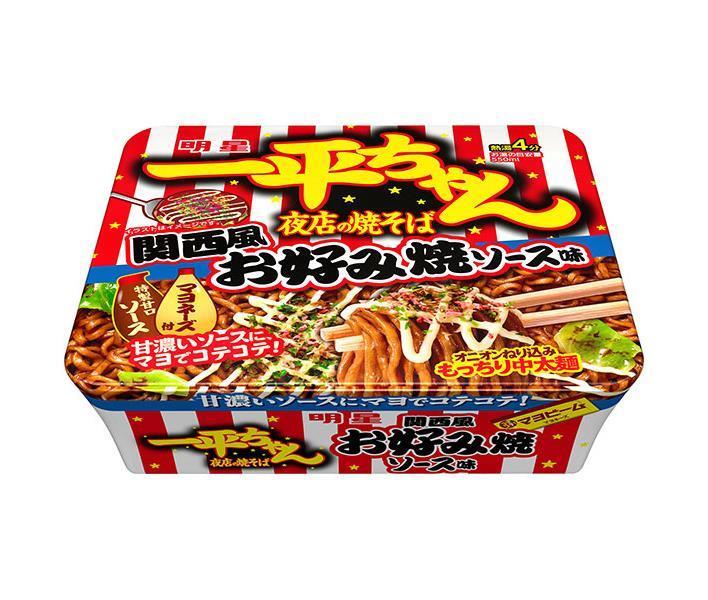 明星食品 一平ちゃん 夜店の焼そば 関西風お好み焼ソース味 122g×12個入