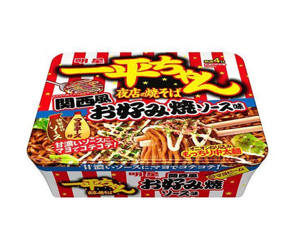 Myojo Foods Ippei-chan Night Shop Yakisoba Kansai Style Okonomiyaki Sauce Flavor 122g x 12 pieces [Shipped in Japan]